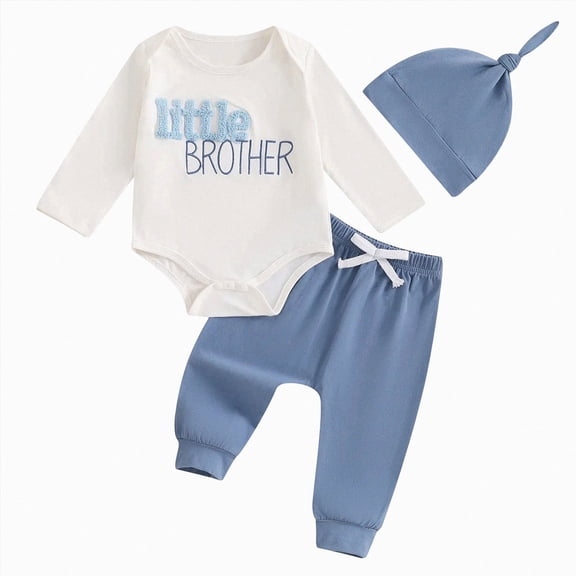 CAUYDY Infant Boys Bodysuit Set Newborn Boy Long Sleeved Romper Preemie Fall Winter Clothes Baby Outfit 3 6 9 Months 1T 2T Sizes 12-18 Months,White