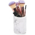 thumbnail image 3 of Toothbrush Holder, Marble Look Resin Toothpaste Makeup Brushes Razors Holder Vanity Bathroom Countertop Organizer Accessories Tumbler Stand, 3 of 7