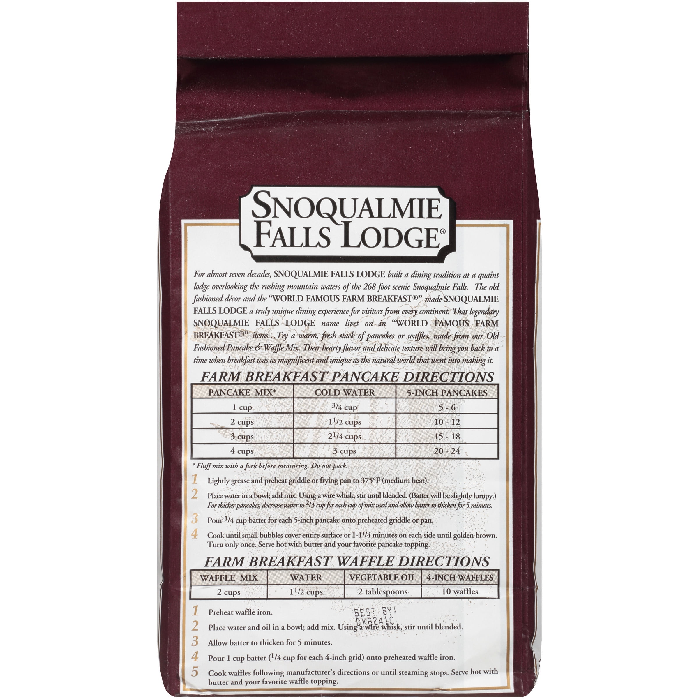 Snoqualmie falls cheap pancake mix