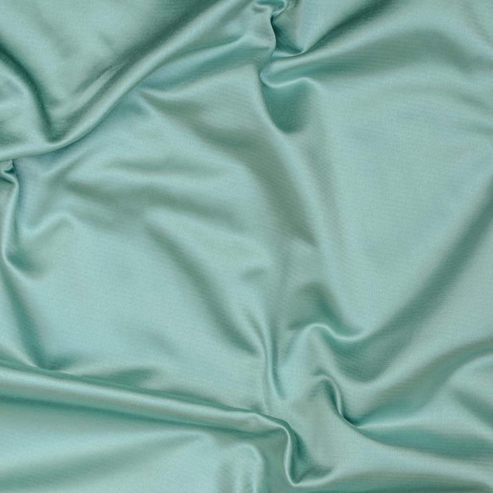 Fabric Mart Direct Ice Green Heavy Satin Fabric by the Yard, 54 inches or 137 cm Width Green Satin Fabric, 1 Yard Solid Satin Upholstery Fabric For Curtains, Pillows