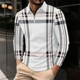 thumbnail image 2 of Men's Polo Shirts Male Striped Lapel Long Sleeve Polo Shirts Casual Holiday Shirts Tops Shirts For Men, 2 of 5