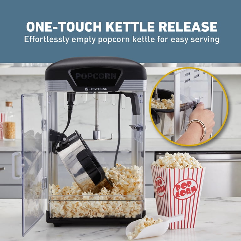 West Bend Theater Crazy 4-Quart Popcorn Machine, Black photo 7