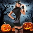 thumbnail image 4 of Women's Sexy Police Officer cosp^lay Suit – 5-Piece Halloween Party Dress Up for Women in Sizes S to XXL, Soft Polyester Uniform Outfit, 4 of 5