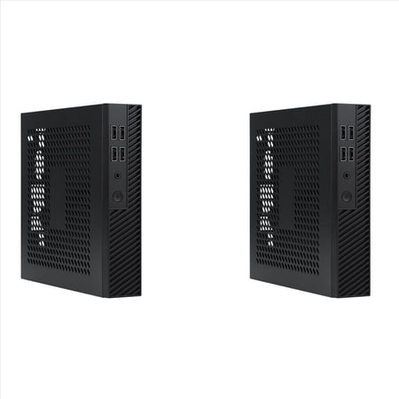 Rollbacks & More 2X DX01 Thin Mini ITX Desktop Computer Chassis Half Height Portable Case
