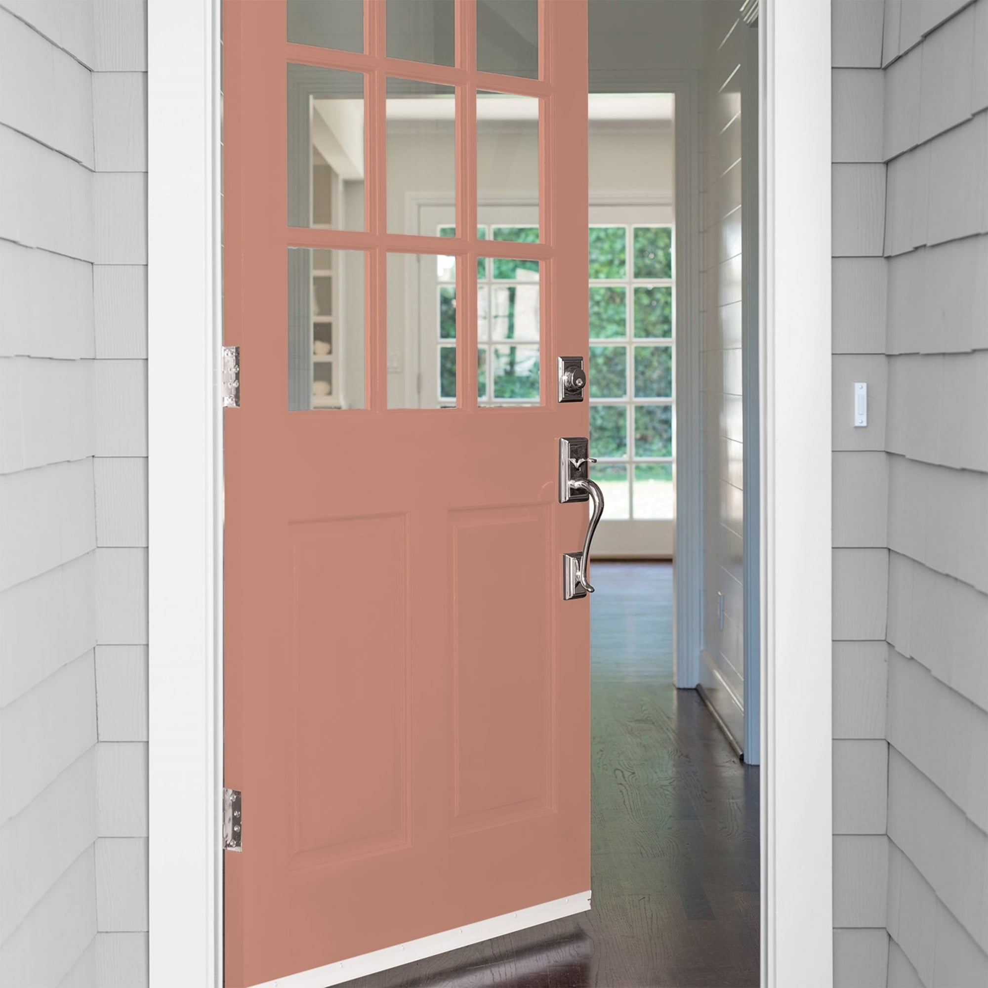 Glidden One Coat Copper Trail / Orange Satin Exterior Paint with Primer, 5 Gallon