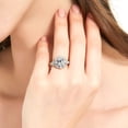 thumbnail image 5 of BERRICLE Sterling Silver Vintage Inspired Art Deco Cubic Zirconia CZ Statement Fashion Ring for Women, Rhodium Plated Size 5, 5 of 9
