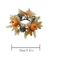 thumbnail image 3 of Tainini Clearance Sale !10in Fall Candle Rings Thanksgiving Day Candle Ring Candle Holder with Maple Leaves Wreath for Fall Home Table Decor Centerpiece, 3 of 6