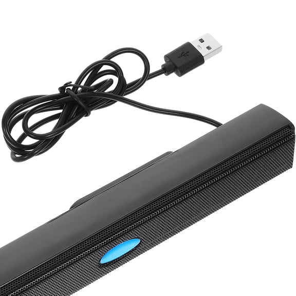 HONMEET USB 2.0 Soundbar in Black - Stereo Audio for PC, Laptop, Desktop & Multimedia Devices