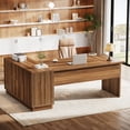 thumbnail image 4 of 70.8-Inch L-Shaped Executive Desk with File Cabinet, Large Computer Desk, Walnut, 4 of 9