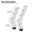 thumbnail image 5 of Fotbe Purple Chicory print Women's Men's Novelty Crew Socks Cotton Socks Knee High Socks for Walking,Running,Nurses,Pregnancy, 5 of 9