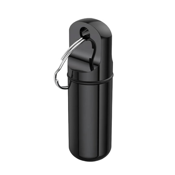 Aluminum Alloy Pill Box Keychain, Metal Sealed Storage Container for Travel, Waterproof Mini Pill Case for Emergency and Outdoor Use