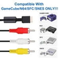 thumbnail image 3 of AV  Composite Video Cord Compatible with  64/N64/GameCube/  SNES TV (6 ), 3 of 7