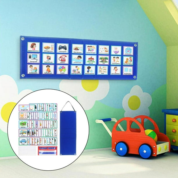 Calendario Visual Hugo Horario visual para niños tablero de responsabilidad con calendario diario