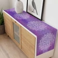 thumbnail image 4 of Boho Floral Table Runner - 48 Inch Long, Kitchen Dining Table Runner Dresser Scarves, Purple Flowers Vintage Bohemian Watercolor Farmhouse Decor for Coffee Tables Wedding Party Banquet, 4 of 8