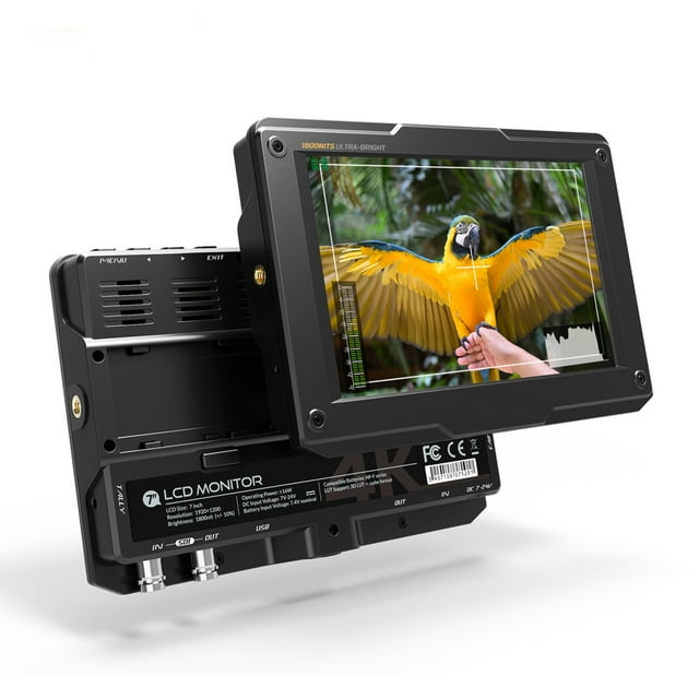 LILLIPUT H7S 7 Inch 4K Ultra Brightness On-Camera with Full HD Resolution 1800nit Sunlight Viewable 4K-HD Multimedia Interface & 3G-SDI Input Output Support HDR 3D-LUT Functions for