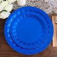 thumbnail image 3 of Balsa Circle 25 Royal Blue Geometric Round 12" Metallic Disposable Dinner Salad Paper Plates Party Events, 3 of 7