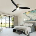 thumbnail image 4 of Sofucor 52-Inch Flush Mount Contemporary Ceiling Fan with Dimmable LED Light and Remote, 4 of 5
