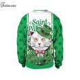 thumbnail image 3 of Sudadera con cuello redondo de gran tamaño para hombre y mujer, jersey de chándal Vintage, ropa de calle para el Día de San Patricio, otoño, 3 of 4