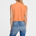 thumbnail image 5 of Nestiefly Gauze Tank Tops for Women V Neck Sleeveless Cotton Linen Tops Summer Dressy Casual Work Blouses Boho Top Orange 2XL, 5 of 6