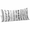thumbnail image 2 of Black Botanical Body Pillow Covers 20"x54", Modern Farmhouse Tropical Leaves Soft Brushed Microfiber Breathable Throw Pillow Covers, Pillowcase with Zipper for Couch Sofa Bedroom Living Room, 2 of 9