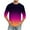 Mens T Shirts Purple, variant on M-5X Plus Size Mens Big & Tall T Shirts 3/4 Sleeve Crewneck Tshirts Shirt Mens Casual Gradient Printed Loose Pullover Going-Out Workout Tees Tops