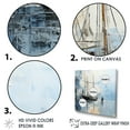 thumbnail image 3 of Designart "Azure And Ivory Buccaneer Minimalism" Coastal Floater Framed Wall Art Prints, 3 of 5