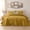Ochre, variant on IR Imperial Rooms 3 Piece Quilt Set Microfiber Embossed Floral Bedspread Lightweight Bedding Queen Grey