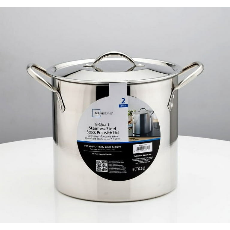 8-Quart Stainless Steel Stock Pot with Lid photo 4
