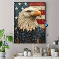 thumbnail image 4 of Qisvanset 12x16 Inch 2D Flat Framed Canvas Art, God Bless America Vintage Eagle Patriotic Religious Home Wall Art, 4 of 5