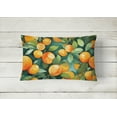 thumbnail image 2 of Florida Orange Blossom in Watercolor Fabric Decorative Pillow 12 in x 16 in, 2 of 4