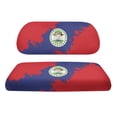 thumbnail image 2 of Pzuqiu Distressed Belize Flag Golf Cart Seat Cover Set - Breathable Stretchable Polyester - Universal Fit for 2-Seater Club Car, Ezgo & Yamaha, 2 of 9