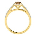 thumbnail image 4 of Aonejewelry 0.70 Ct. Ttw Diamond and Oval Shaped Moragnite Ring In 10K Yellow Gold, 4 of 4