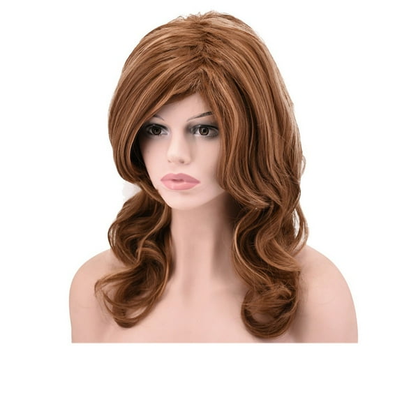 SUCS Fashion Sexy Wig Wavy Women Brown Synthetic Wigs Rose Net Hot for Woman