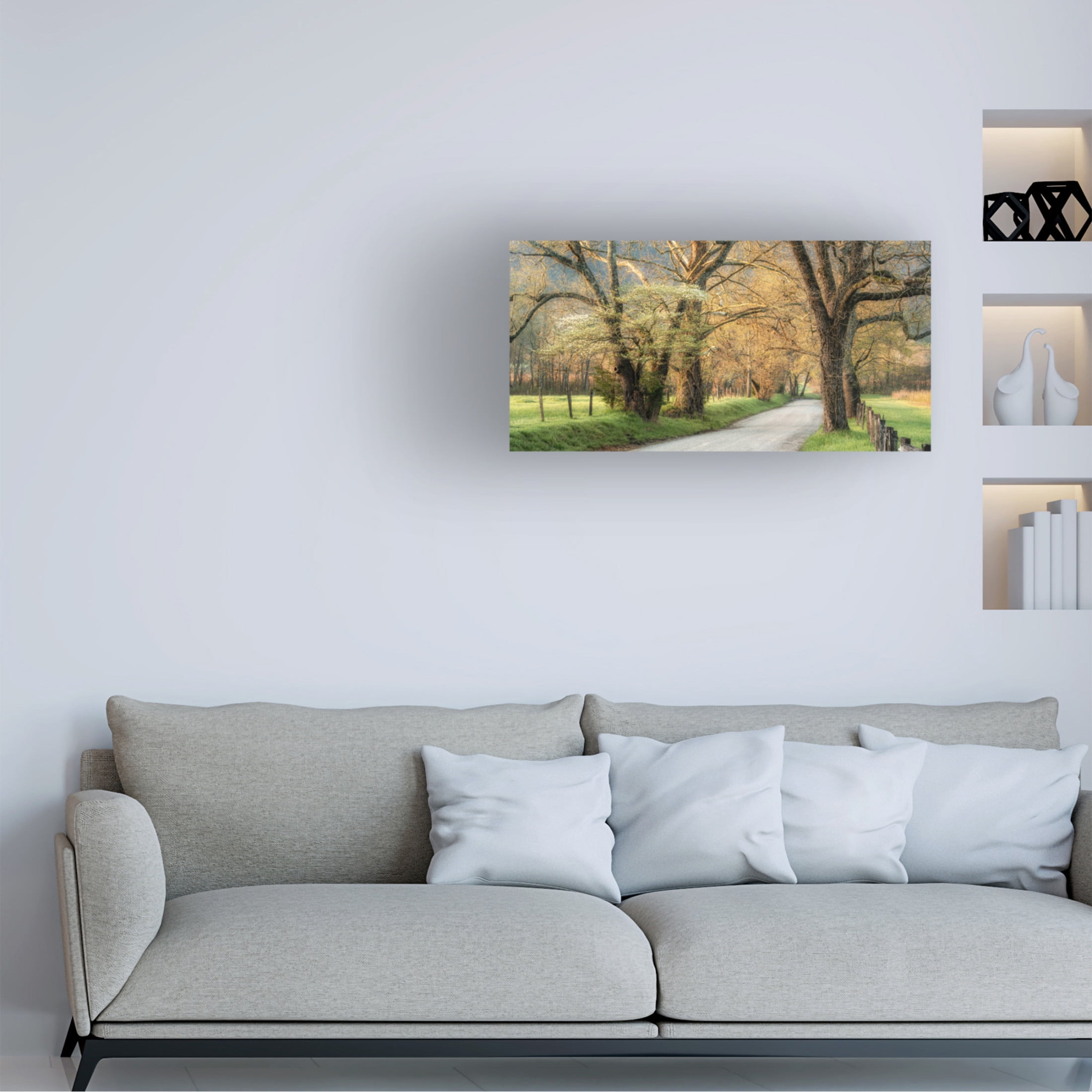 Canvas Wall Art - Danny Head 'Dogwoods' Wall Art for Living Room, Bedroom, or Office Décor by Trademark Fine Art - 32 x 16 Inches