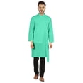 thumbnail image 1 of Atasi Indian Designer Kurta For Mens Party Wear Solid Color Ethnic Long Shirt, 1 of 7