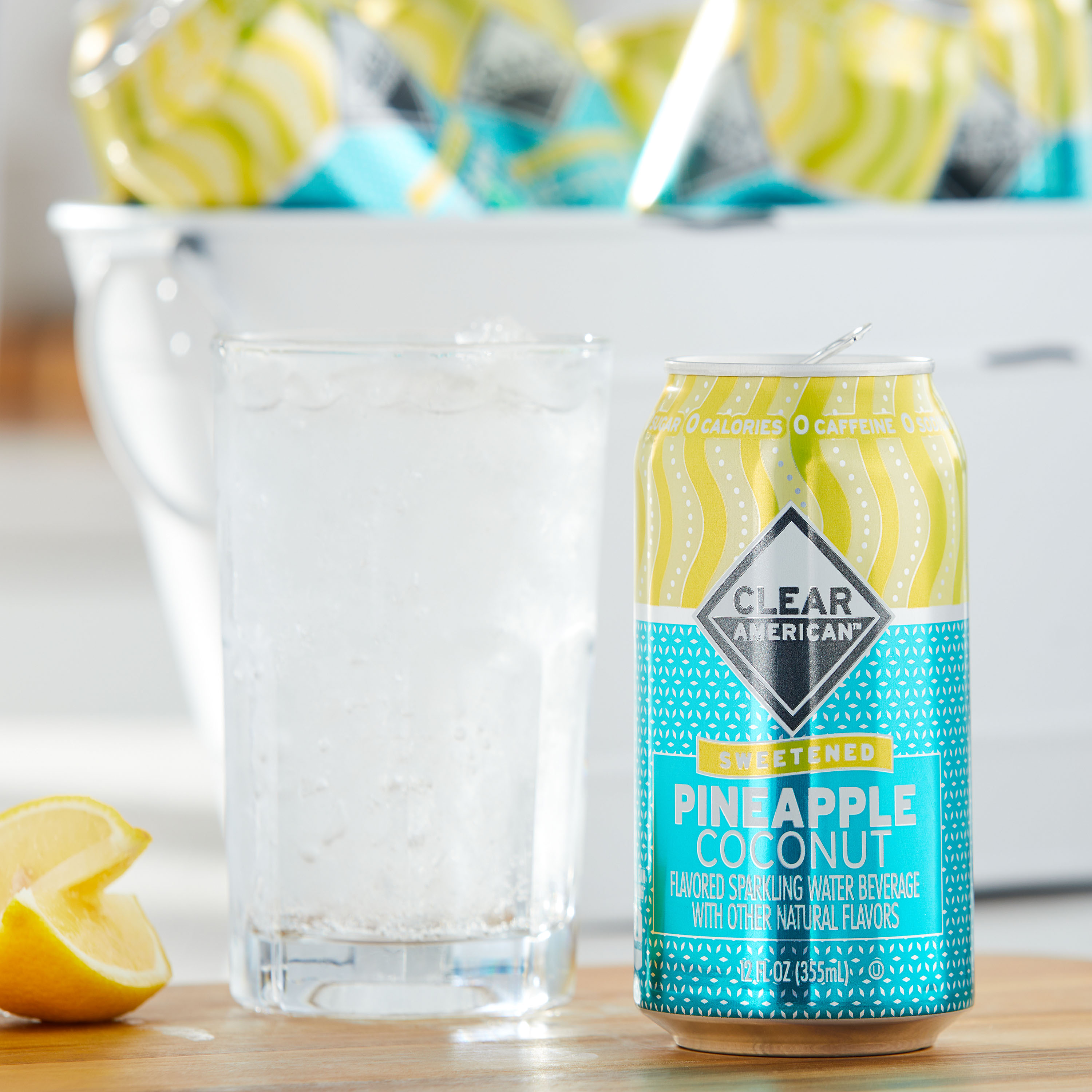 Clear American Sparkling Water, Pineapple Coconut, 12 oz, 12 Count ...