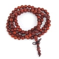 thumbnail image 1 of 8mm Tibetano 108 Sándalo Budista De Oración Mala Cuff Bracelet Necklace, 1 of 9