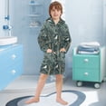 thumbnail image 5 of FORMRS Niños Bathrobe Unisex Hooded Robe Soft Plush Pajamas Sleepwear, Size 10-12T, Floral Forest Scene, 5 of 7