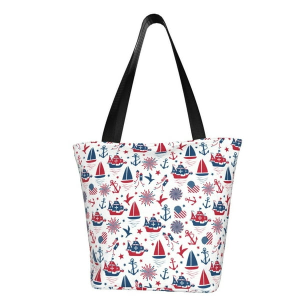 Balery Happy Columbus Day Bolsa de Hombro con Diseño, Bolsa Grande y Duradera, Bolsa Versátil para Compras