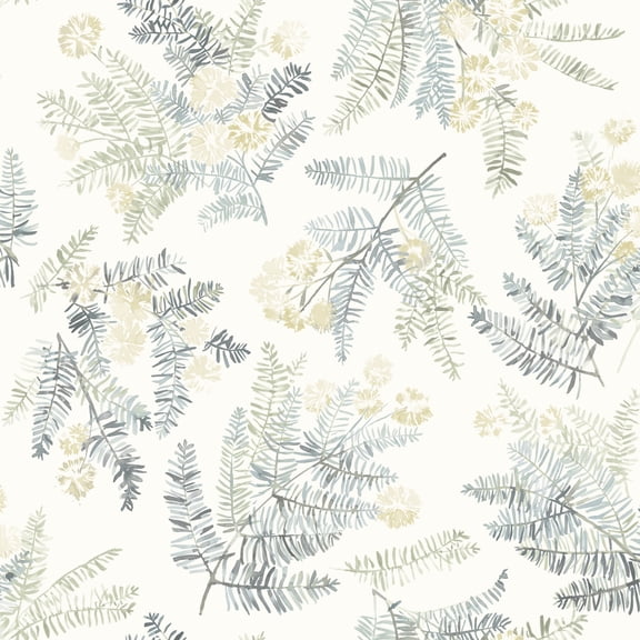 Chesapeake Frith Sea Green Botanical Wallpaper