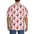 thumbnail image 3 of Fotbe Red Bloody Scary Hands Camisa Estampada de Manga Corta para Hombre, Casual de Verano, Estilo Playero, Sin Arrugas-X-Large, 3 of 5