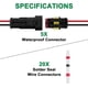 thumbnail image 2 of Conector eléctrico impermeable para coche, 5 piezas, 2 pines, cable de 16 AWG y 20 terminales de soldadura., 2 of 5