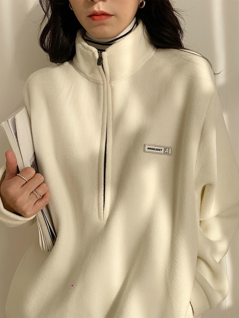 BESTSPR Women s Half Turtleneck Fleece Hoodie Autumn and Winter