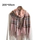 thumbnail image 4 of Bufandas a cuadros para mujeres hombres invierno cálido mantón largo envuelve rejilla grande grande suave manta gruesa bufandas, 4 of 6