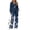 Blue Floral Butterfly, variant on Botanical Leaf Checkered Pattern Track Suit, Track Suits Drawstring Women's 2 Piece Sweat Set Lightweight Oversized 2 Piece Outfits for Women for Gym Winter