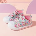 thumbnail image 2 of KAOOCXU Toddler Kids Fashion Summer Low Tops Trend Sneakers Princess Shoes Girls Buckle Casual Board Shoes Breathable Footwear, 2 of 7