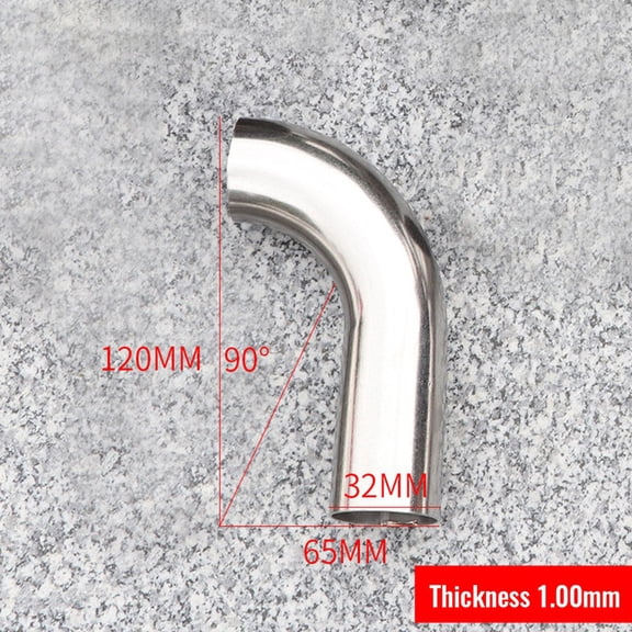 90 Degree Stainless Steel Exhaust Pipe Elbow 1mm Thick For Tight Spaces 32-1