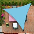 thumbnail image 3 of Triangular Shade Sail 3x3x3m, UV Protection Waterproof HDPE Fabric with Rope, for Patio Garden Pool, Blue - Compatible with Outdoor Spaces, 3 of 5