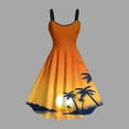 thumbnail image 2 of Tnhcen Women's Summer Sleeveless Bodycon Midi Dress, Neon Tropical Print Round Neck Dress Plus Size S-4XL Casual Party Beach Dress, 2 of 4