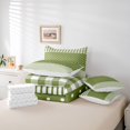 thumbnail image 6 of Manfei Classic Plaid 7-Piece Twin Bedding,Cute Polka Dot Bedding Comforter Set,Olive,Reversible, 6 of 7
